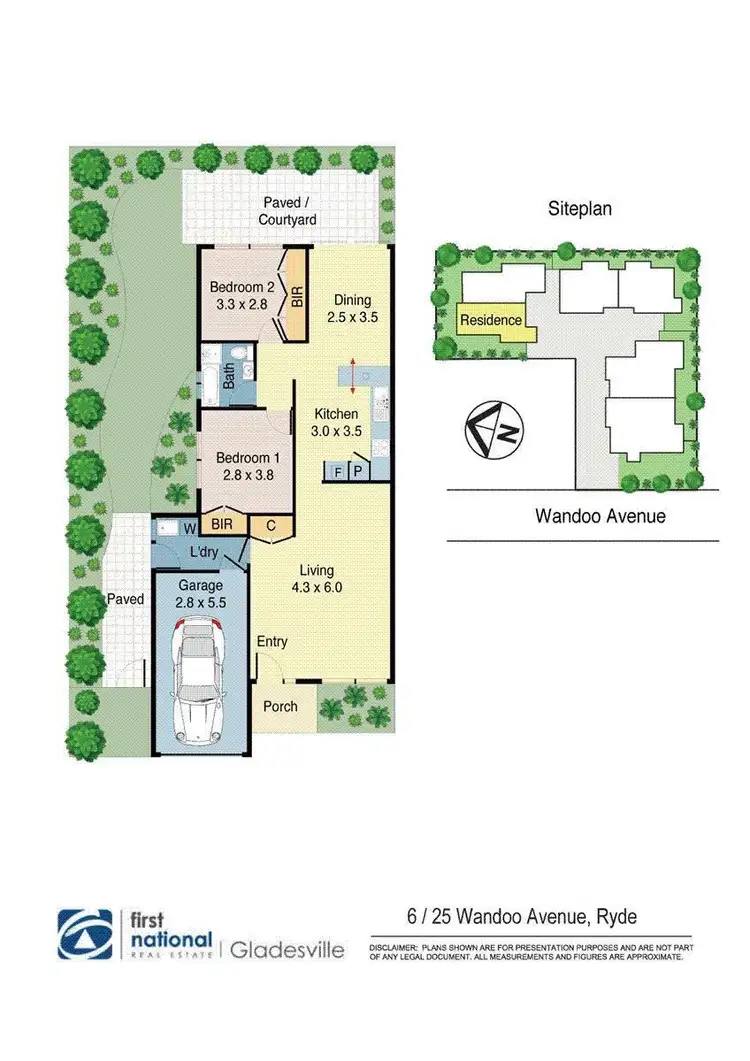 Floorplan of Homely villa listing, 6/25 Wandoo Avenue, Ryde NSW 2112