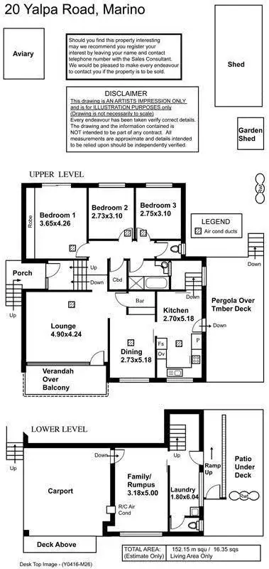 Floorplan of Homely house listing, 20 Yalpa Road, Marino SA 5049