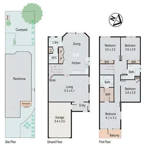 Floorplan of Homely townhouse listing, 152A Centenary Road, South Wentworthville NSW 2145
