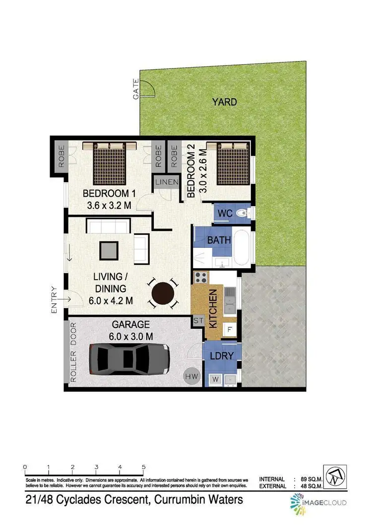 Floorplan of Homely unit listing, 21/48 Cyclades Crescent, Currumbin Waters QLD 4223