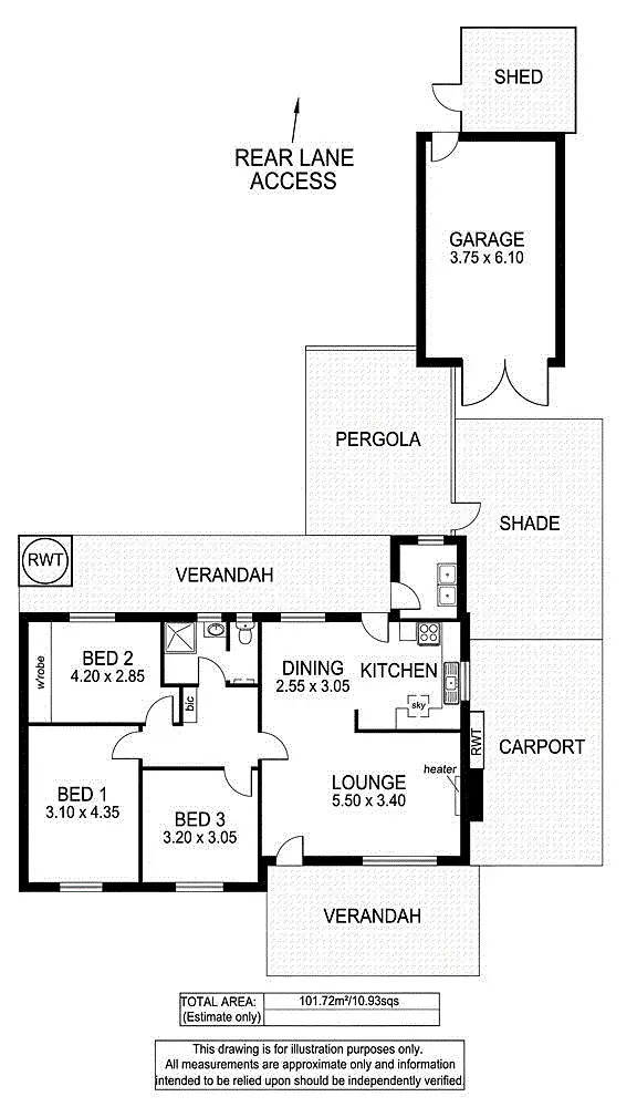 Floorplan of Homely house listing, 5 Salrak Avenue, Marion SA 5043
