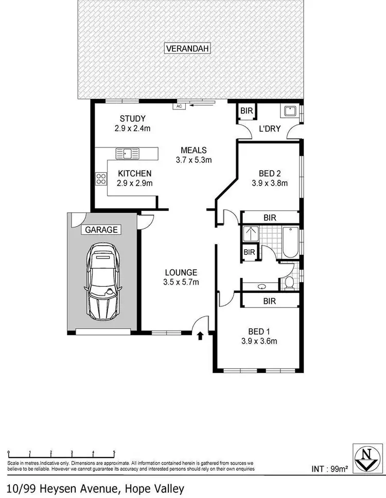 Floorplan of Homely house listing, 10/99 Heysen Avenue, Hope Valley SA 5090