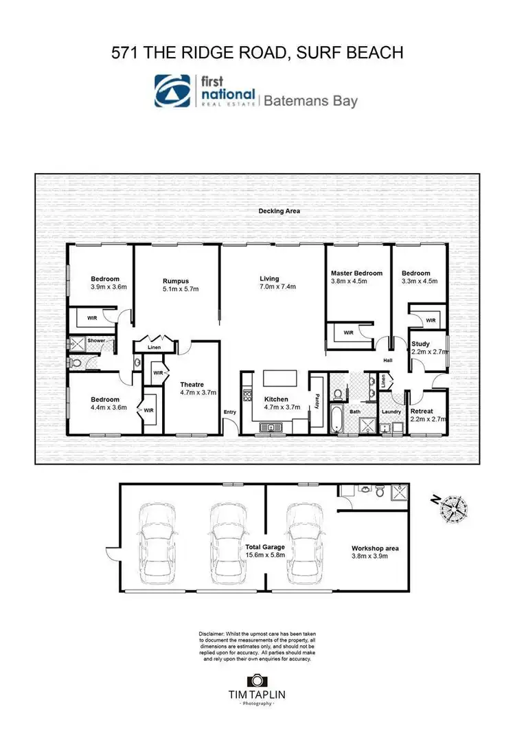 Floorplan of Homely rural property listing, 571 The Ridge Road, Surf Beach NSW 2536