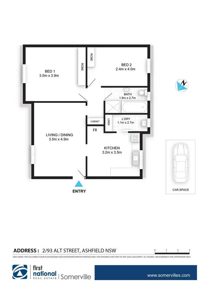 Floorplan of Homely apartment listing, 2/93 Alt Street, Ashfield NSW 2131