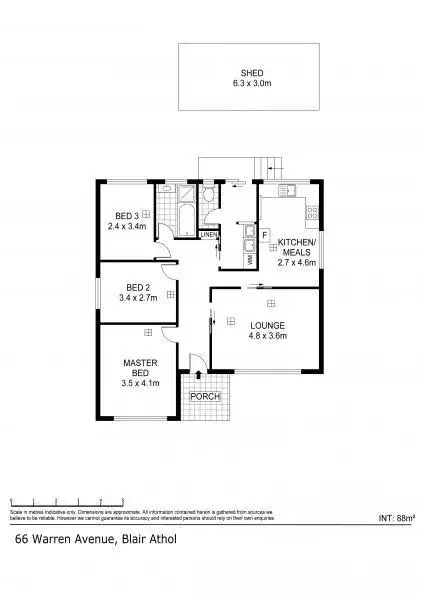 Floorplan of Homely house listing, 66 Warren Avenue, Blair Athol SA 5084