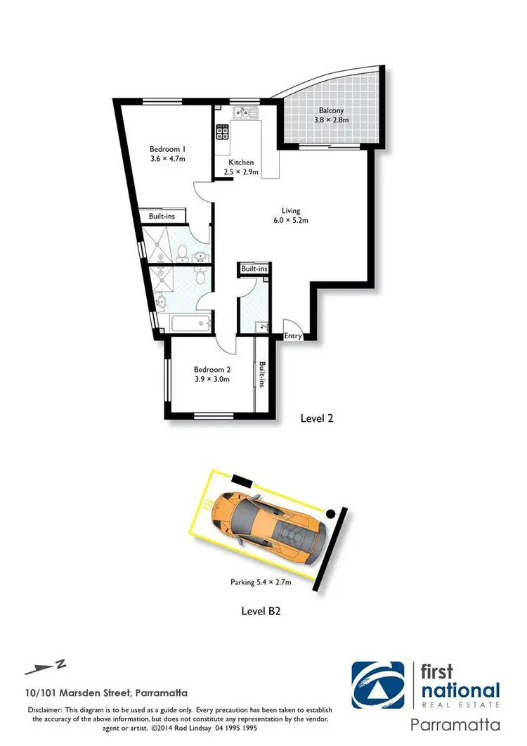 Floorplan of Homely apartment listing, 10/101 Marsden Street, Parramatta NSW 2150