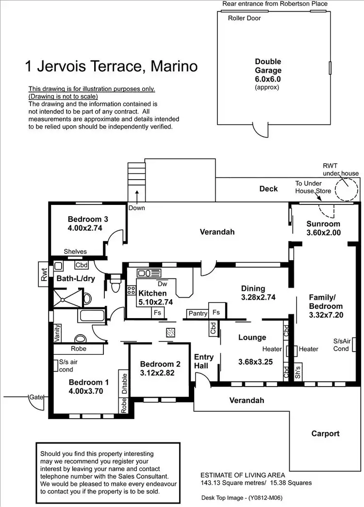Floorplan of Homely house listing, 1 Jervois Terrace, Marino SA 5049