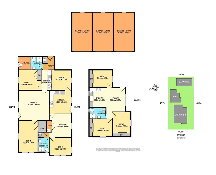 Floorplan of Homely block of units listing, 44 Irving Street, Beresfield NSW 2322
