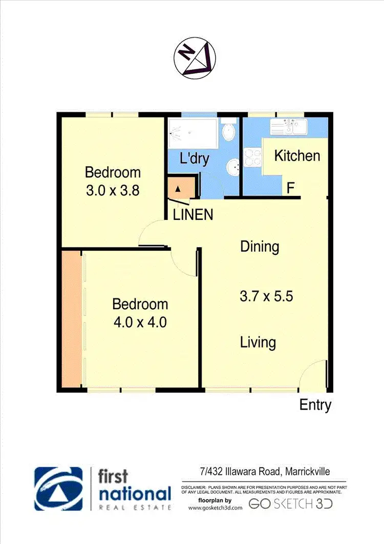 Floorplan of Homely unit listing, 7/432 Illawarra Road, Marrickville NSW 2204