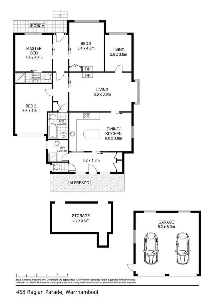 Floorplan of Homely house listing, 468 Raglan Parade, Warrnambool VIC 3280