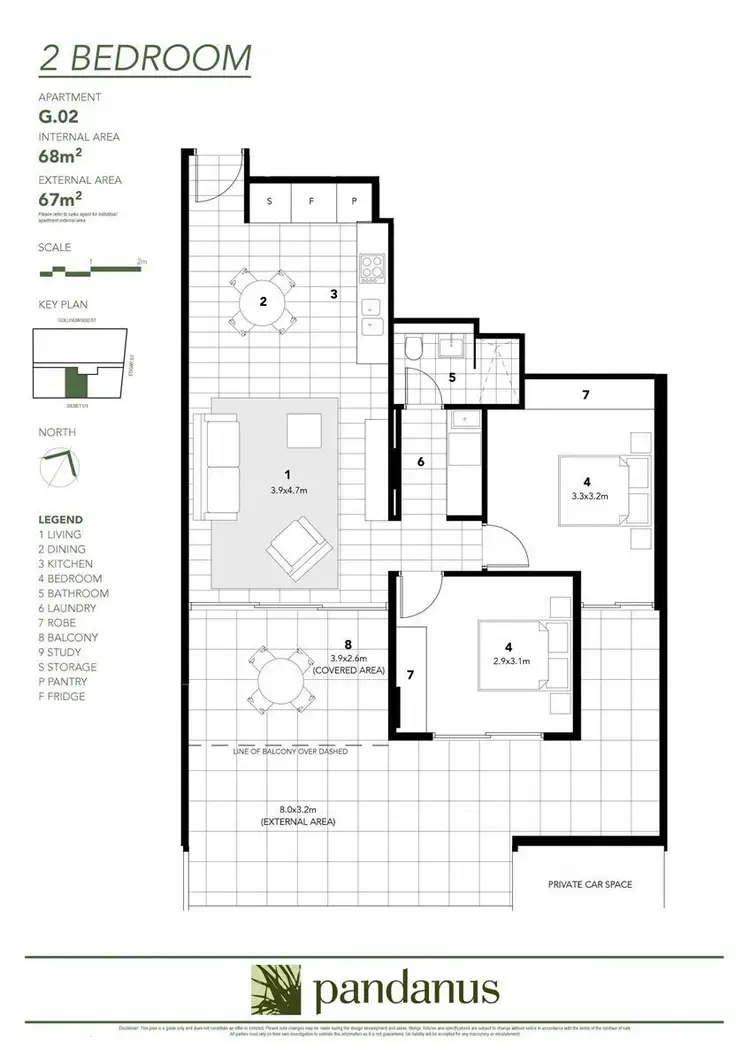 Floorplan of Homely apartment listing, Pandanus, G.02/7 Edgar Street, Coffs Harbour NSW 2450