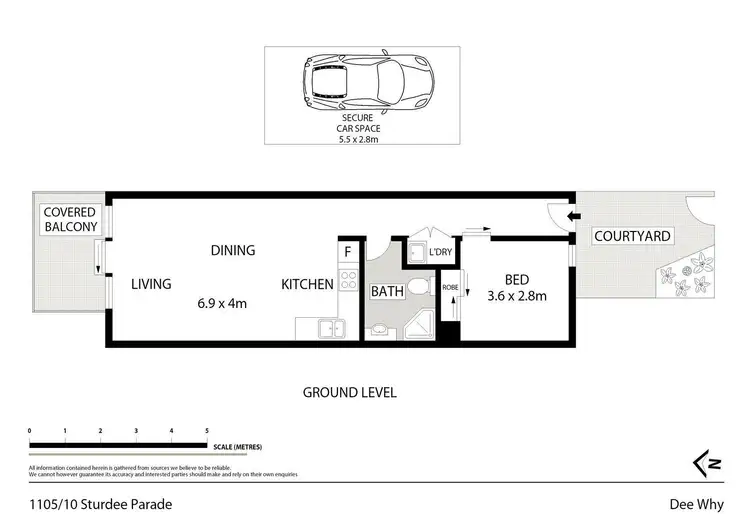 Floorplan of Homely unit listing, 1105/10 Sturdee Parade, Dee Why NSW 2099
