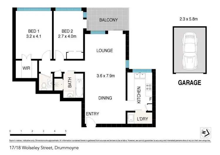Floorplan of Homely apartment listing, 17/18 Wolseley Street, Drummoyne NSW 2047