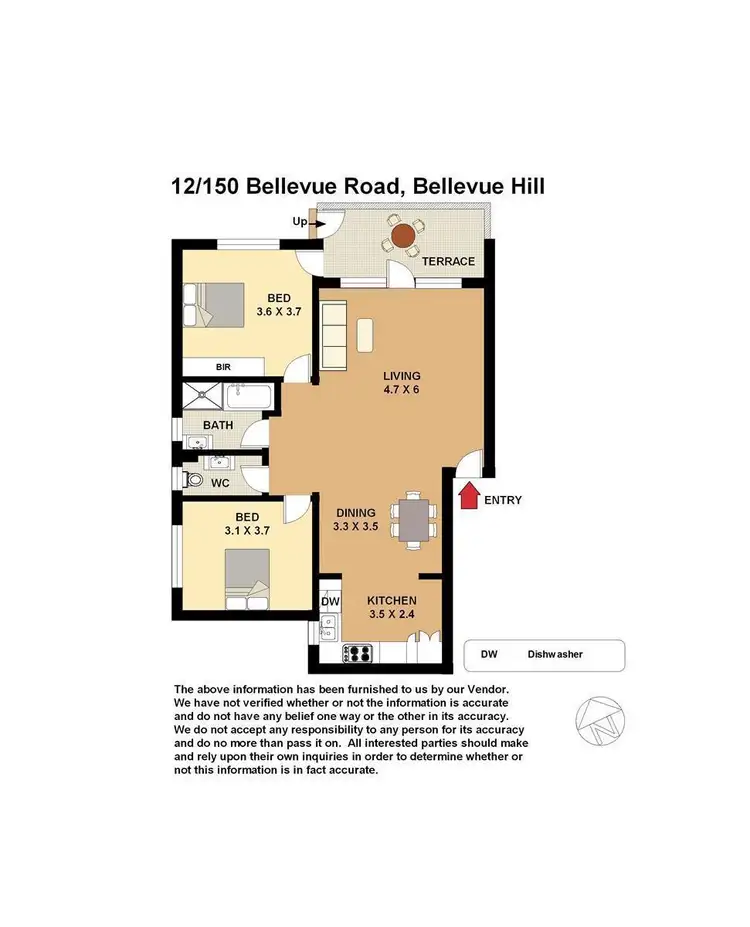 Floorplan of Homely apartment listing, 12/150 Bellevue Road, Bellevue Hill NSW 2023