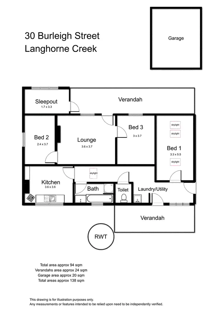 Floorplan of Homely house listing, 30 Burleigh Street, Langhorne Creek SA 5255