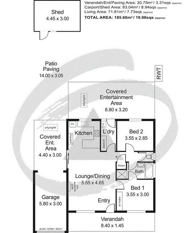 Floorplan of Homely apartment listing, 2/22 Victoria Road, Mount Barker SA 5251