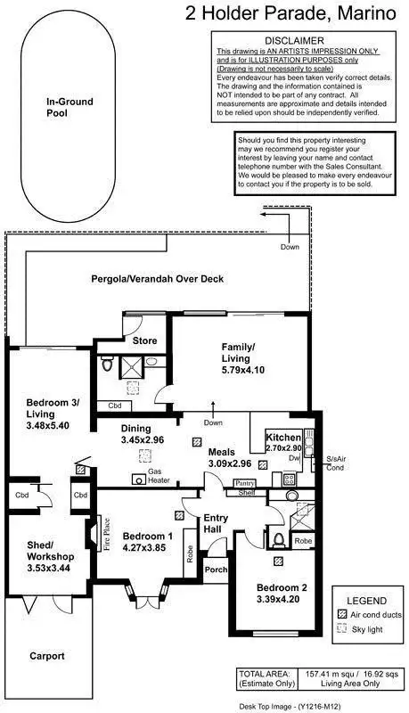 Floorplan of Homely house listing, 2 Holder Parade, Marino SA 5049