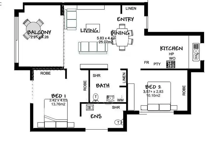 Floorplan of Homely apartment listing, 4/92 Main Street, Osborne Park WA 6017