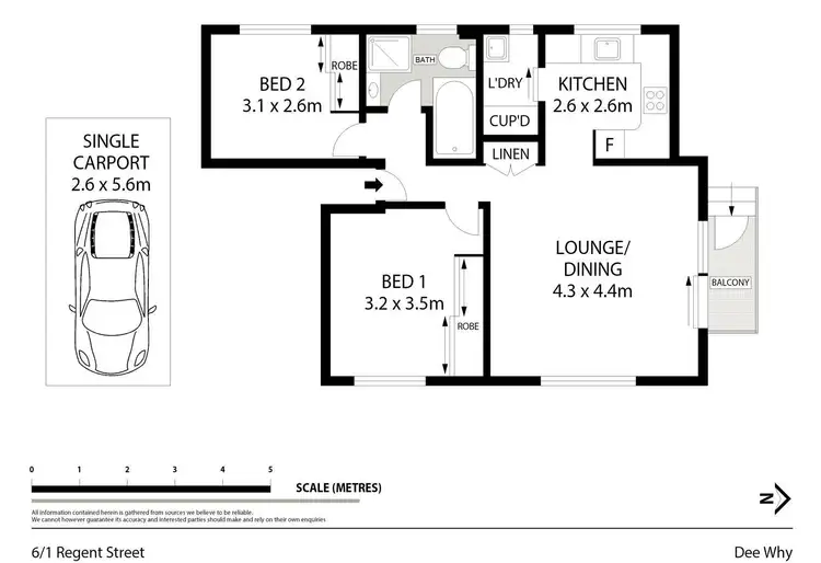 Floorplan of Homely unit listing, 6/1 Regent Street, Dee Why NSW 2099