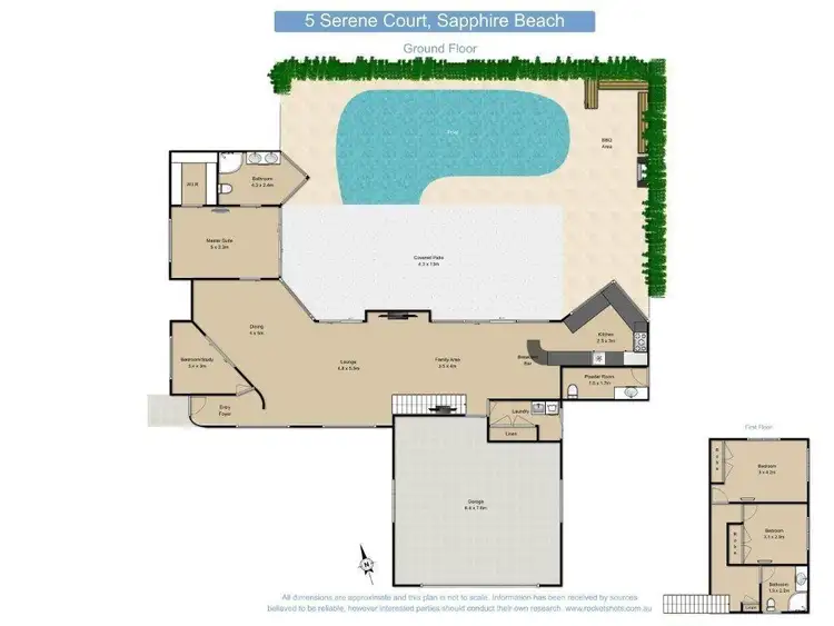 Floorplan of Homely house listing, 5 Serene Court, Sapphire Beach NSW 2450