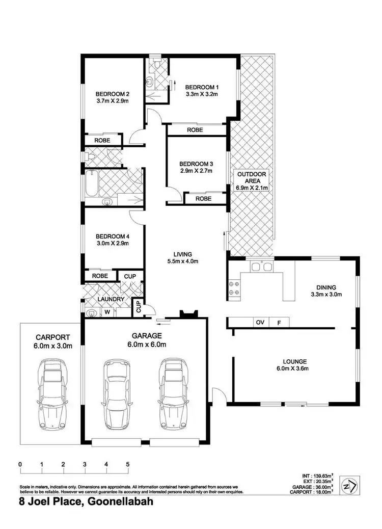 Floorplan of Homely house listing, 8 Joel Place, Goonellabah NSW 2480