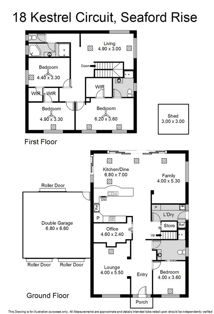 Floorplan of Homely house listing, 18 Kestrel Circuit, Seaford Rise SA 5169