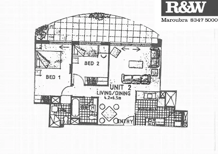 Floorplan of Homely apartment listing, 502/98-102 Maroubra Road, Maroubra NSW 2035