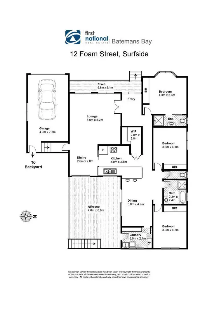 Floorplan of Homely house listing, 12 Foam Street, Surfside NSW 2536