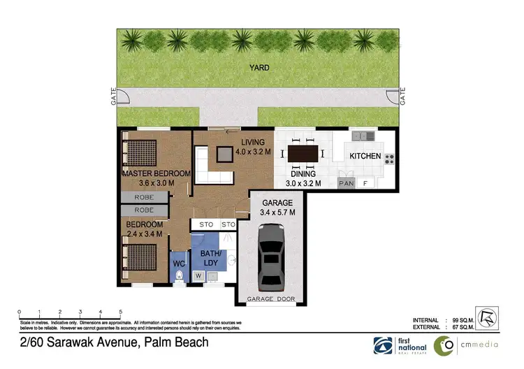 Floorplan of Homely unit listing, 2/60 Sarawak Avenue, Palm Beach QLD 4221