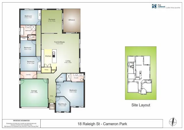 Floorplan of Homely house listing, 18 Raleigh Street, Cameron Park NSW 2285