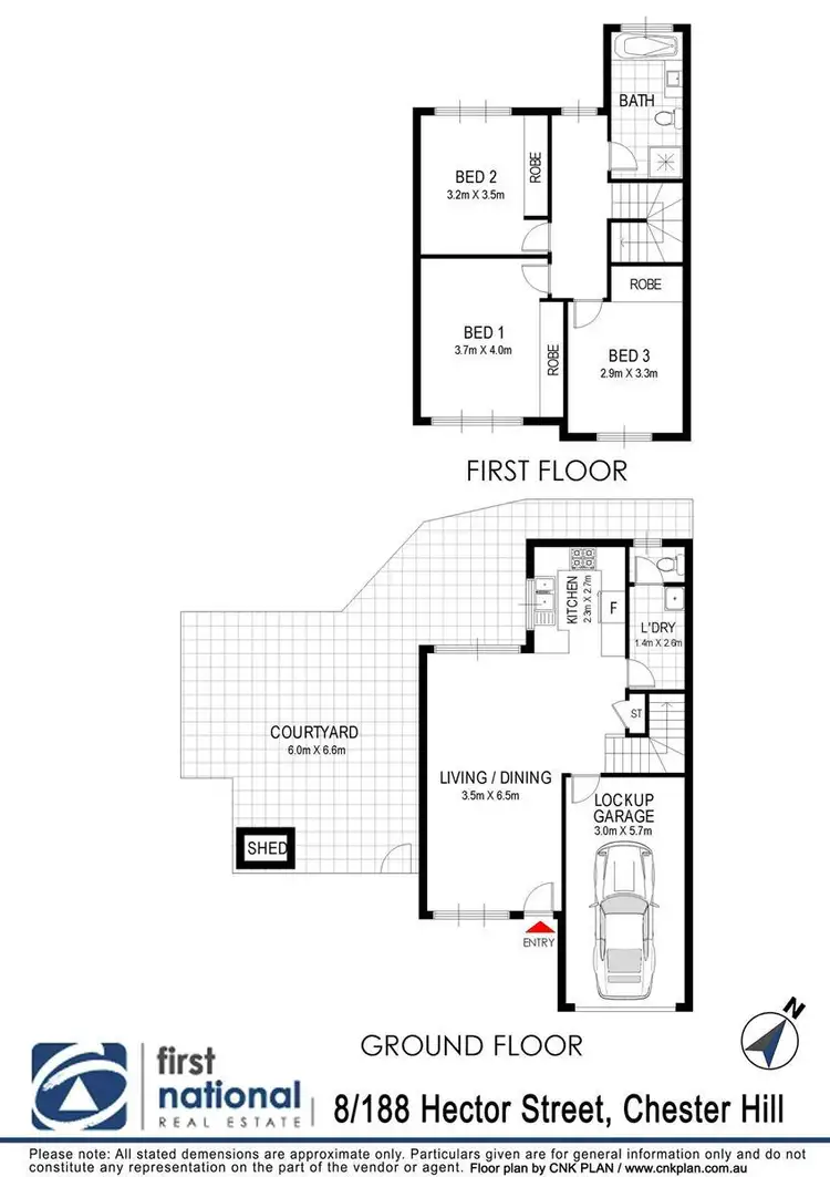 Floorplan of Homely townhouse listing, 2/188 Hector Street, Chester Hill NSW 2162