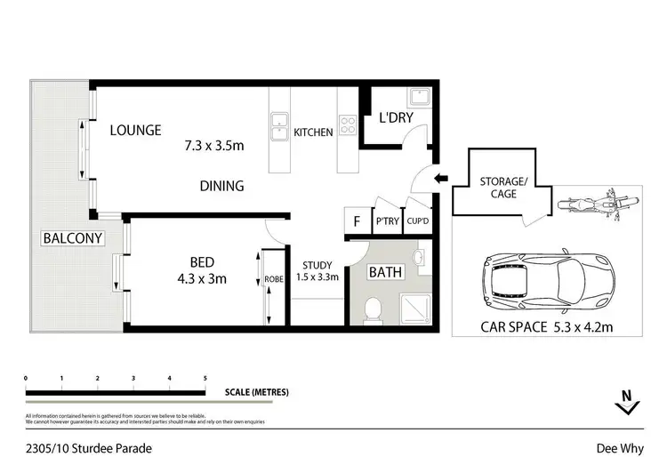 Floorplan of Homely unit listing, 2305/10 Sturdee Parade, Dee Why NSW 2099