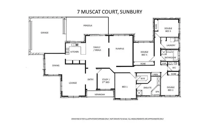 Floorplan of Homely house listing, 7 Muscat Crt, Sunbury VIC 3429