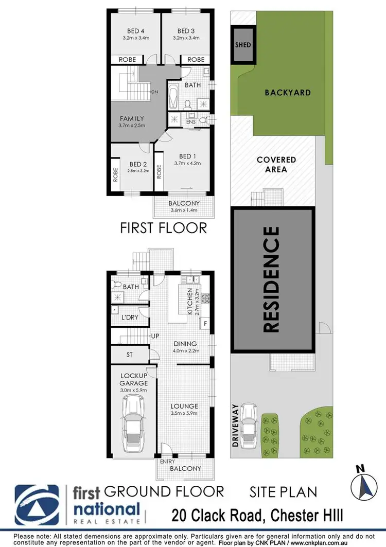 Floorplan of Homely semi-detached listing, 20 Clack Road, Chester Hill NSW 2162