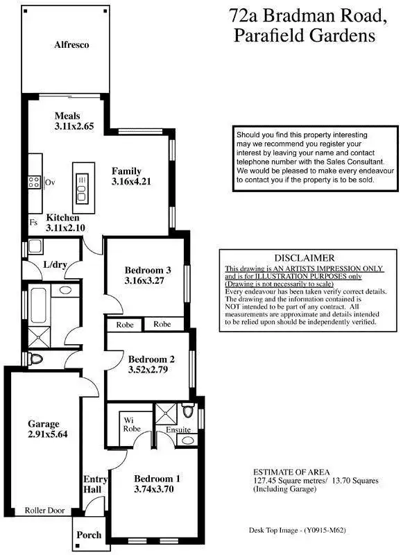 Floorplan of Homely house listing, 72B Bradman Road, Parafield Gardens SA 5107