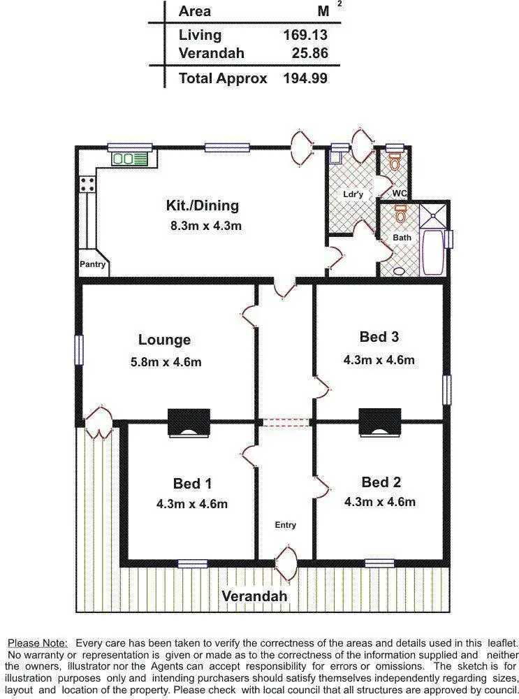 Floorplan of Homely house listing, 81 Hargrave Street, Largs Bay SA 5016