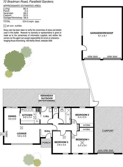 Floorplan of Homely house listing, 72 Bradman Road, Parafield Gardens SA 5107