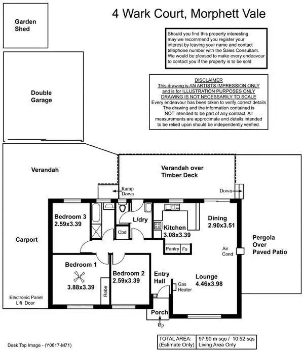 Floorplan of Homely house listing, 4 Wark Court, Morphett Vale SA 5162