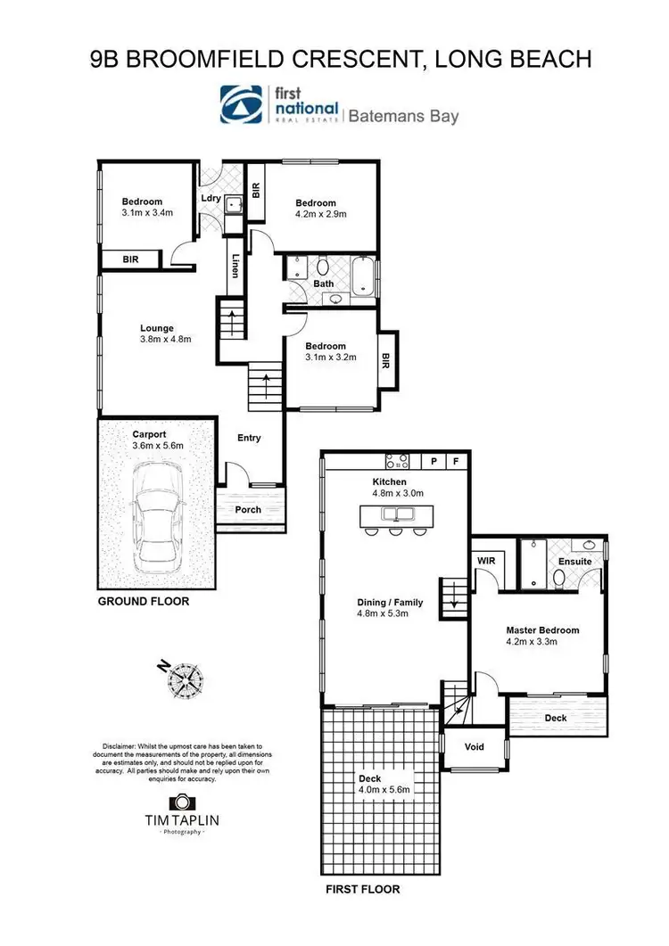 Floorplan of Homely house listing, 9B Broomfield Crescent, Long Beach NSW 2536