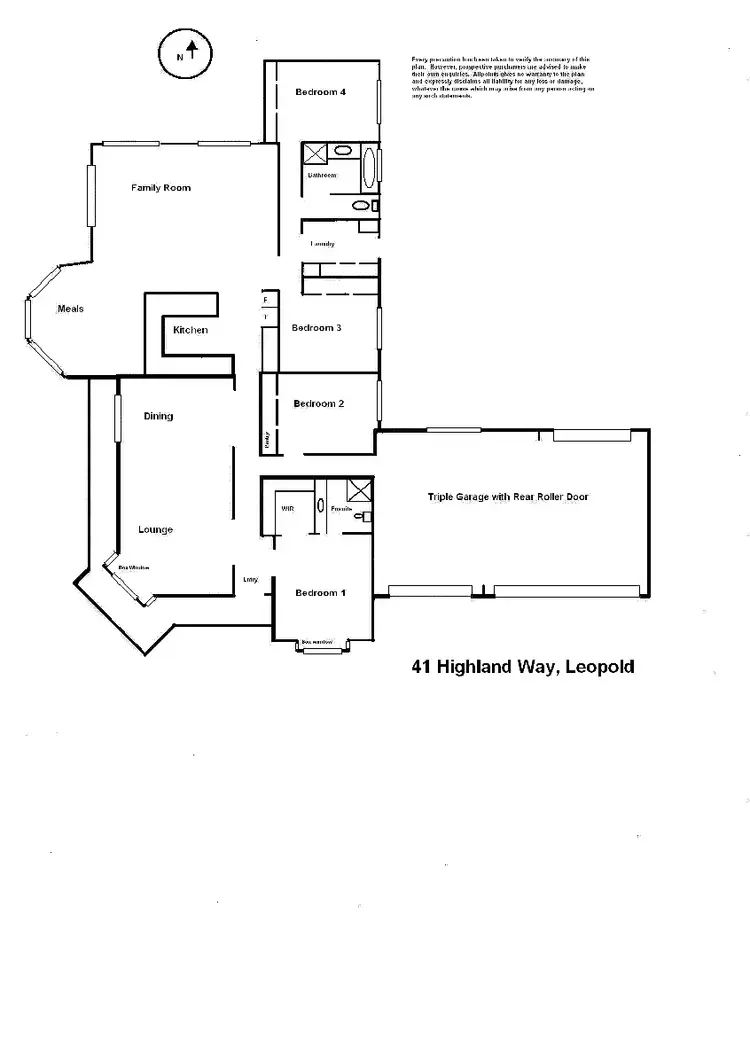 Floorplan of Homely house listing, 41 Highland Way, Leopold VIC 3224