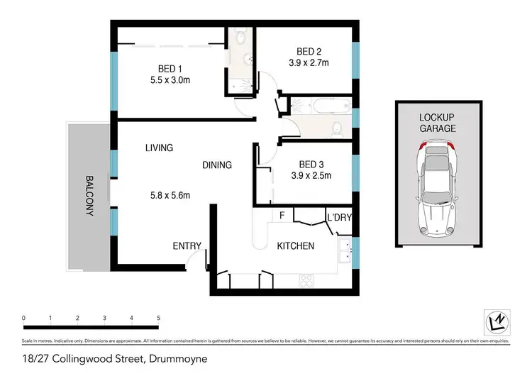 Floorplan of Homely apartment listing, 18/27 Collingwood Street, Drummoyne NSW 2047