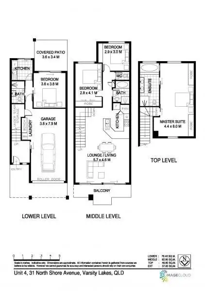 Floorplan of Homely townhouse listing, 4/31 North Shore Avenue, Varsity Lakes QLD 4227