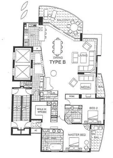 Floorplan of Homely apartment listing, 11 Peak Avenue, Main Beach QLD 4217