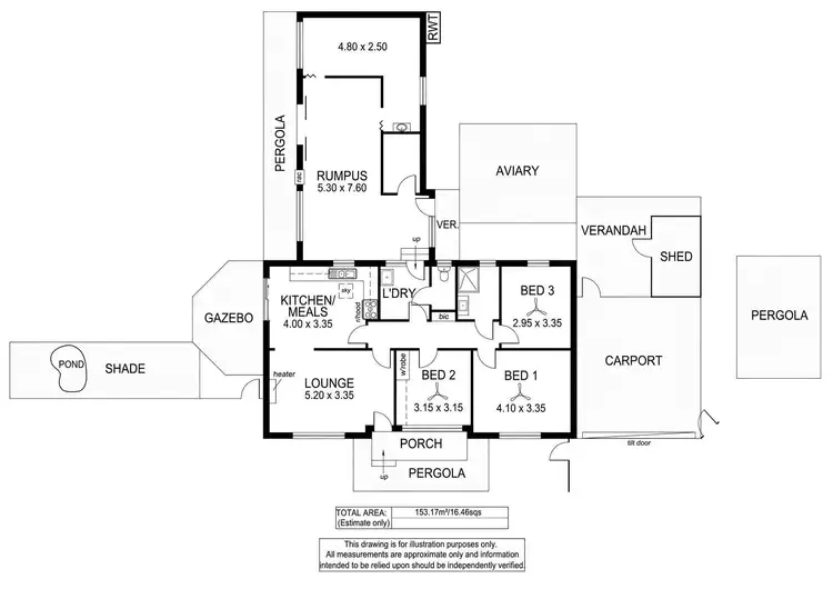 Floorplan of Homely house listing, 1 Edmund Street, Christie Downs SA 5164