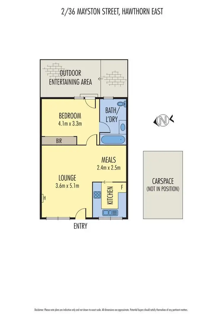 Floorplan of Homely unit listing, 2/36 Mayston Street, Hawthorn East VIC 3123