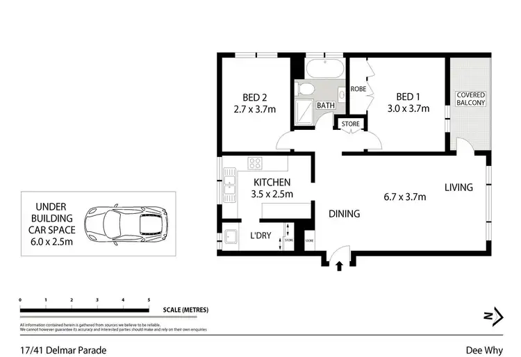 Floorplan of Homely unit listing, 17/41-45 Delmar Parade, Dee Why NSW 2099