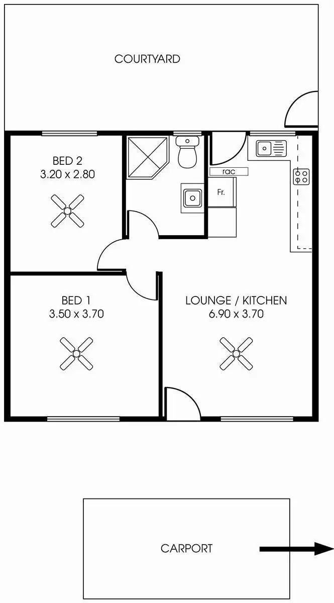 Floorplan of Homely house listing, 2/84 Broadway, Glenelg South SA 5045