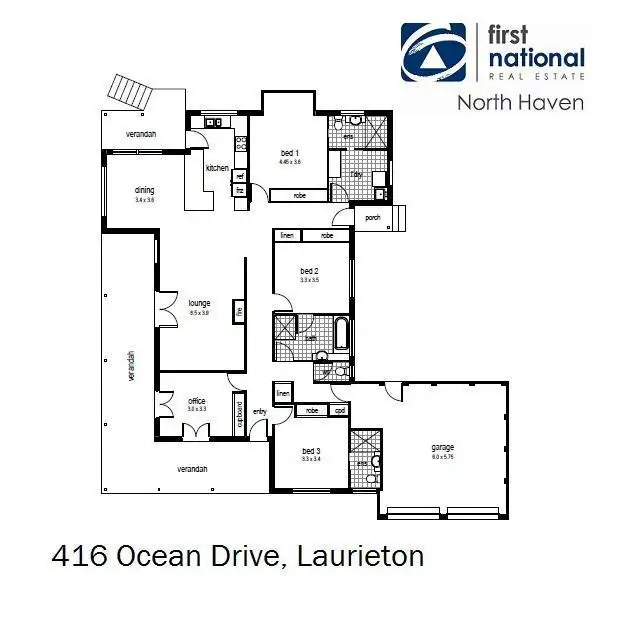 Floorplan of Homely house listing, 416 Ocean Drive, Laurieton NSW 2443