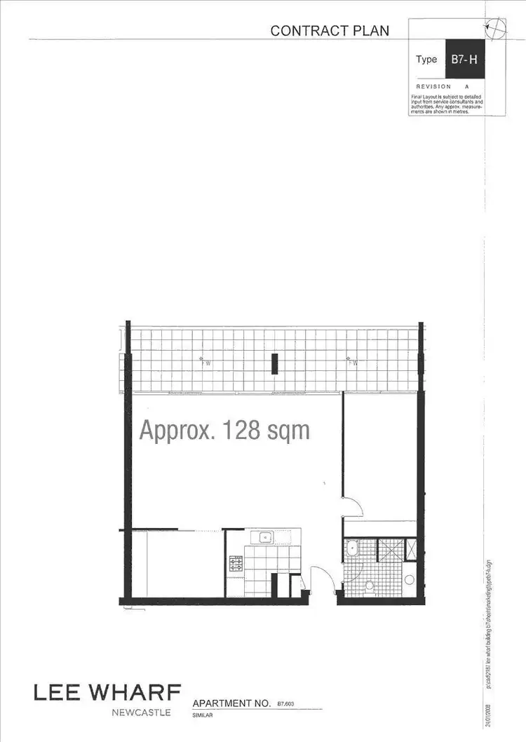 Floorplan of Homely apartment listing, 603/14 Honeysuckle Drive, Newcastle NSW 2300