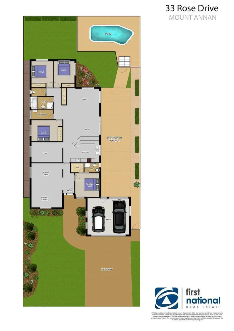 Floorplan of Homely house listing, 33 Rose Drive, Mount Annan NSW 2567